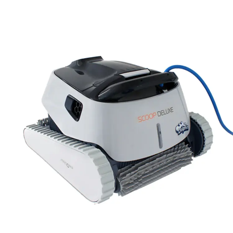 Zertifiziert Dolphin Poolroboter Scoop Deluxe | inkl. Transportwagen & Steuerbox