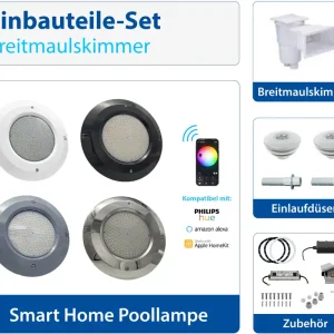 Pool Einbauteile Set | Breitmaulskimmer Neuheit