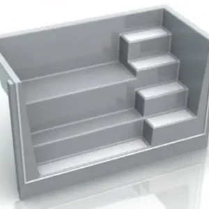 Pool Rechtecktreppe KANTO | 250 x 116,5 cm | bis 1,5 Meter Beckentiefe Geprüft