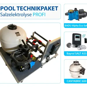 Super-Preis Pooltechnik Komplettset Profi SALT | Bayrol AS5 | Speck & BADU Alpha Eco Soft | Cantabric 600