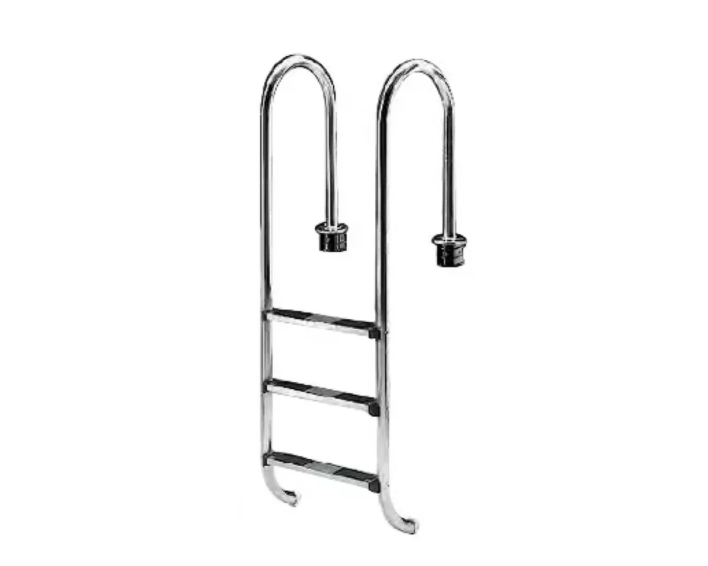 Preisreduziert Poolleiter Edelstahl DELUXE | Holmausladung 350 mm | Einbauleiter