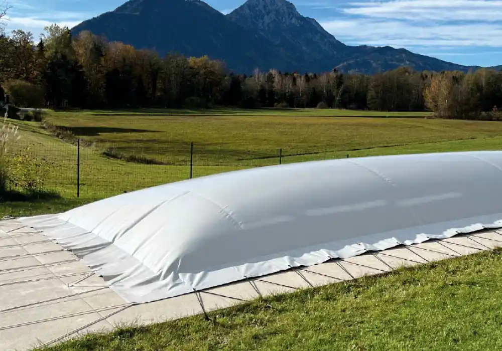 Aufblasbare Pool-Abdeckplane | Rechteckig | Hellgrau | Trend Pool Poolabdeckung Markenware