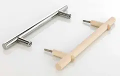 Zertifiziert Türgriff Premium Edelstahl/Buche