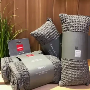 Rabatt Saunahandtuch Liegetuch Harvia Lutha Set Saunazubehör