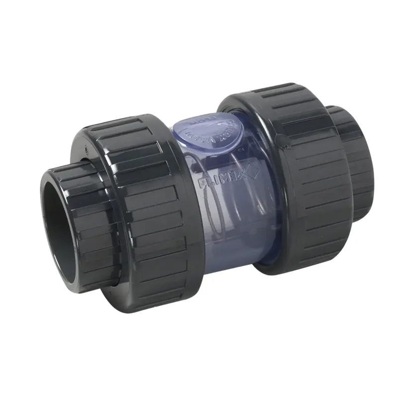 Echt PVC Rückschlagventil TRANSPARENT | DN 40 mm - DN 63 mm