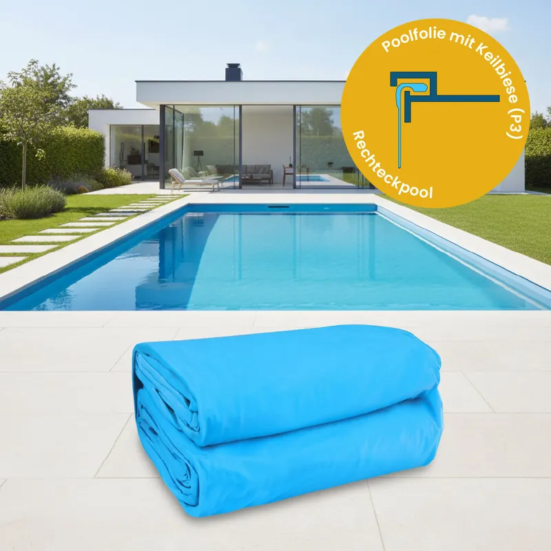 Innenhülle IQ-Liner 0,8mm Rechteckpool blau 900 x 500 x 150 cm Geprüft