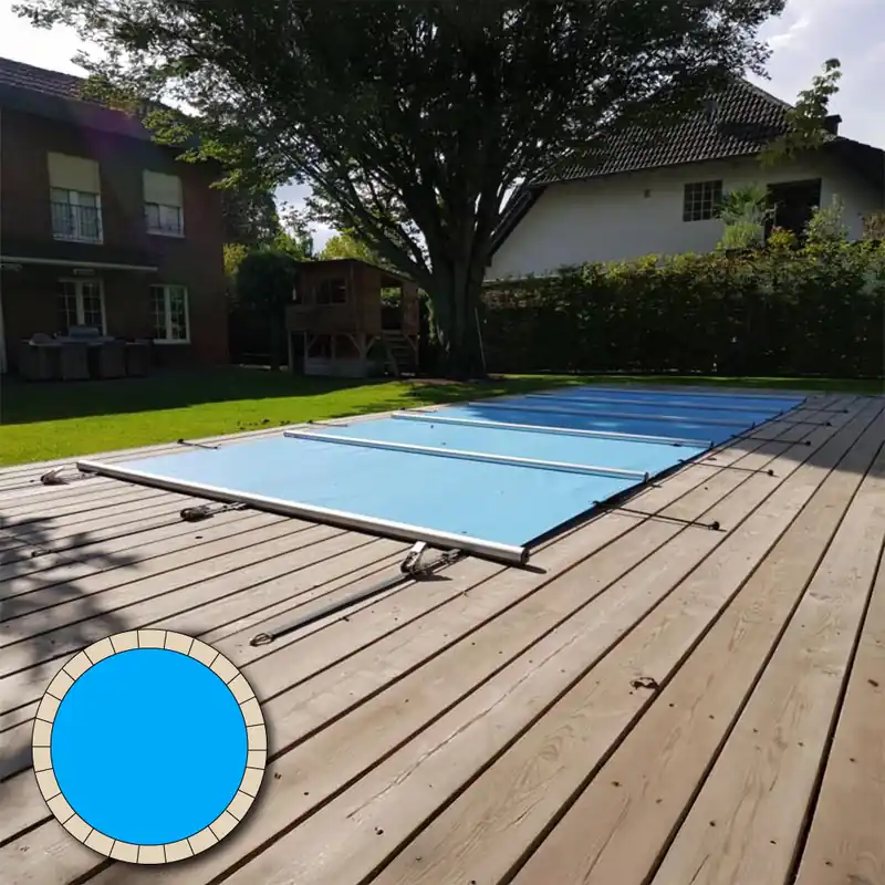 Sicherheitsabdeckung Segment für Rundbecken Ø 460 cm blau Must-Have