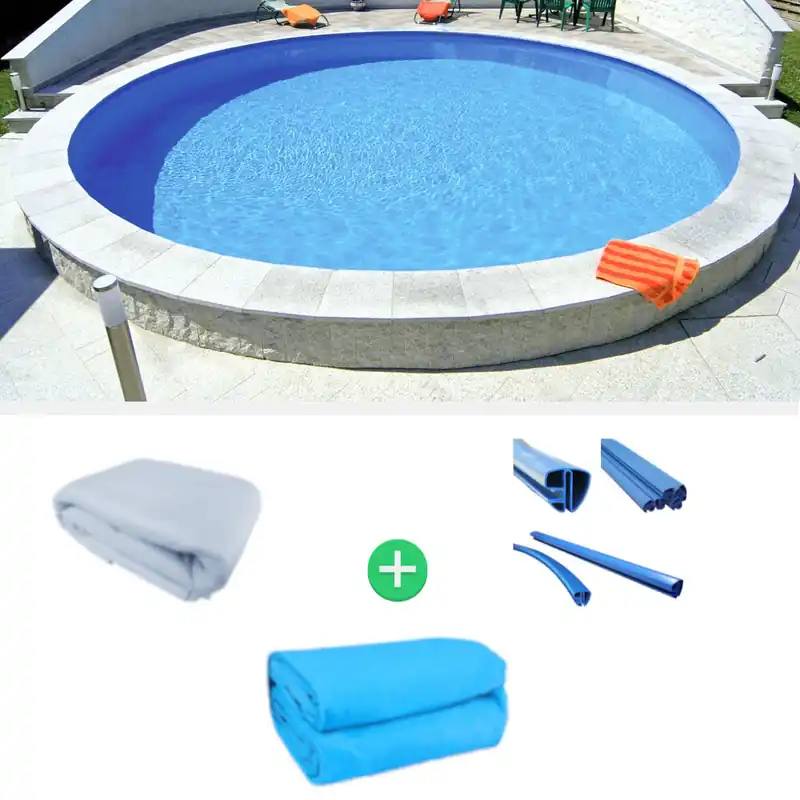 Rundpool Ibiza Ø 500 x 120 cm SET 0,6 mm ohne Filteranlage blau Kracherpreis