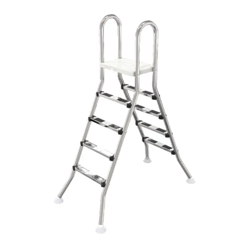 OKU Hochbeckenleiter V2A 5/5-stufig bis 150 cm Beckenhöhe Highlight