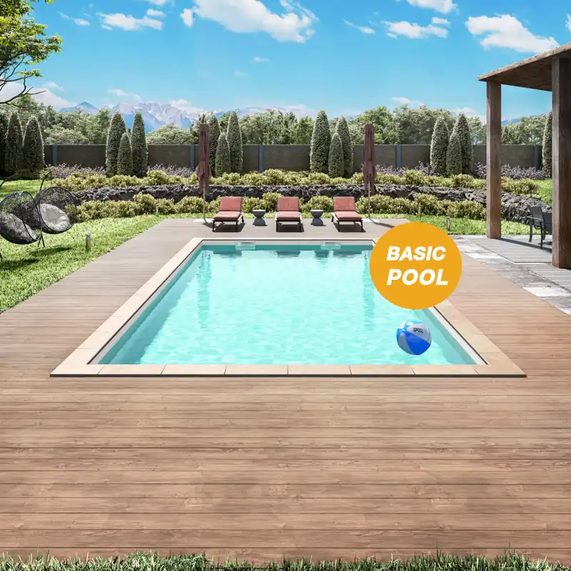 Angebot IQ Styroporpool Basic Rechteckpool 400 x 250 x 150cm weiss