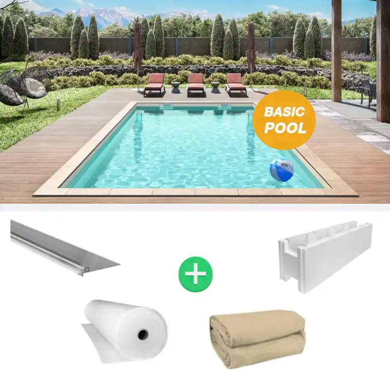 Jetzt Bestellen IQ Styroporpool Rechteckpool 500 x 300 x 150cm SET sandfarben Basic