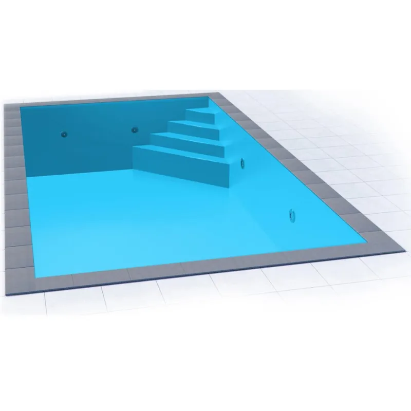 IQ Celsius Poollfolie 0,8mm Rechteckbecken mit Ecktreppe Oblique 700 x 350 x 150 cm Links Sandfarben Preis Gesenkt